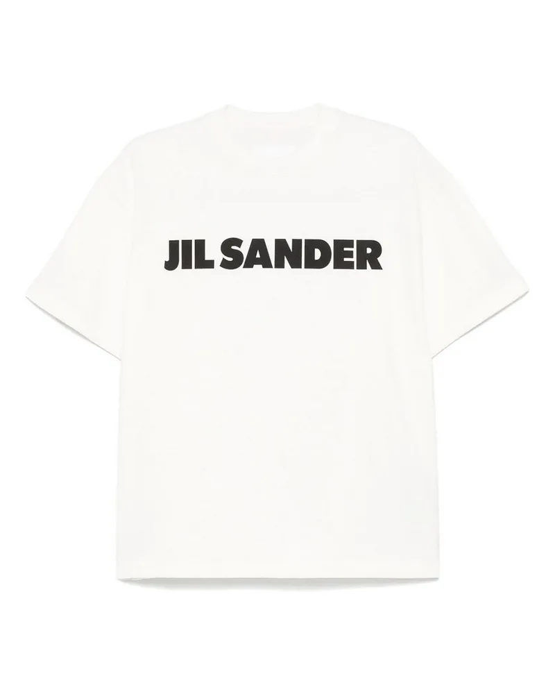 Jil Sander Rundhalspullover - Weiß Weiß