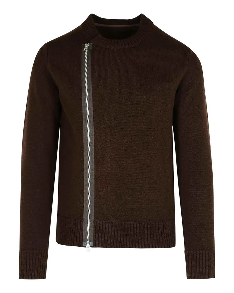 Sacai Rundhalspullover - Braun Braun