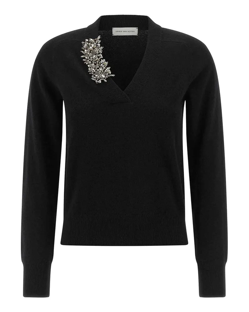Dries van Noten Rundhalspullover - Schwarz Schwarz