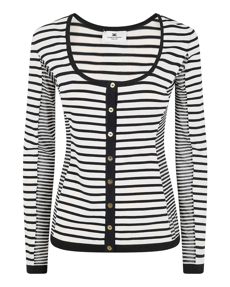 Elisabetta Franchi Rundhalspullover - Schwarz Schwarz