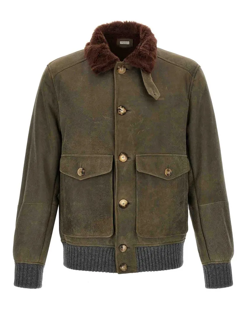 Brunello Cucinelli Bomberjacke - Grün Grün