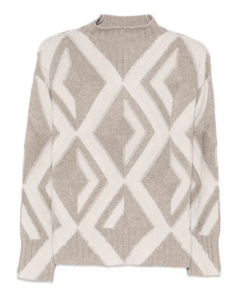 Alpha Studio Rundhalspullover - Beige Beige