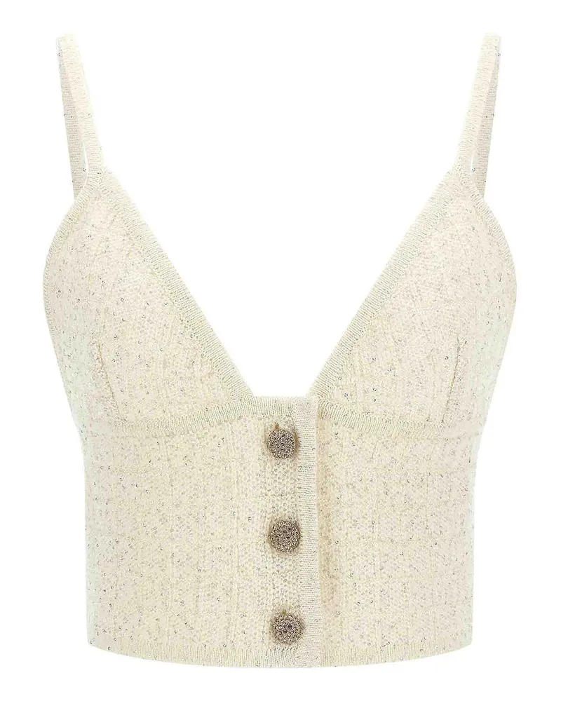 Alessandra Rich Top - Weiß Weiß