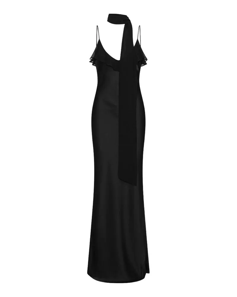 ROTATE Birger Christensen Knielanges Kleid - Schwarz Schwarz