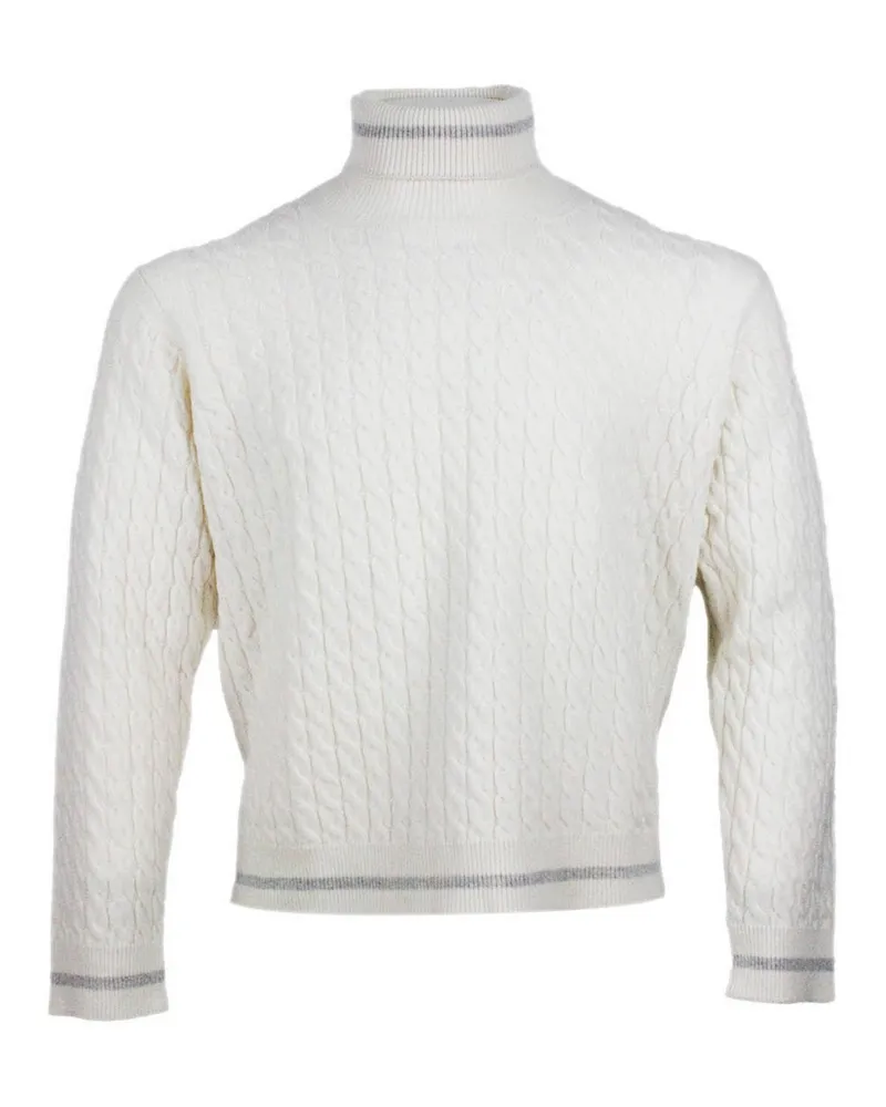 Eleventy Rundhalspullover - Creme Creme