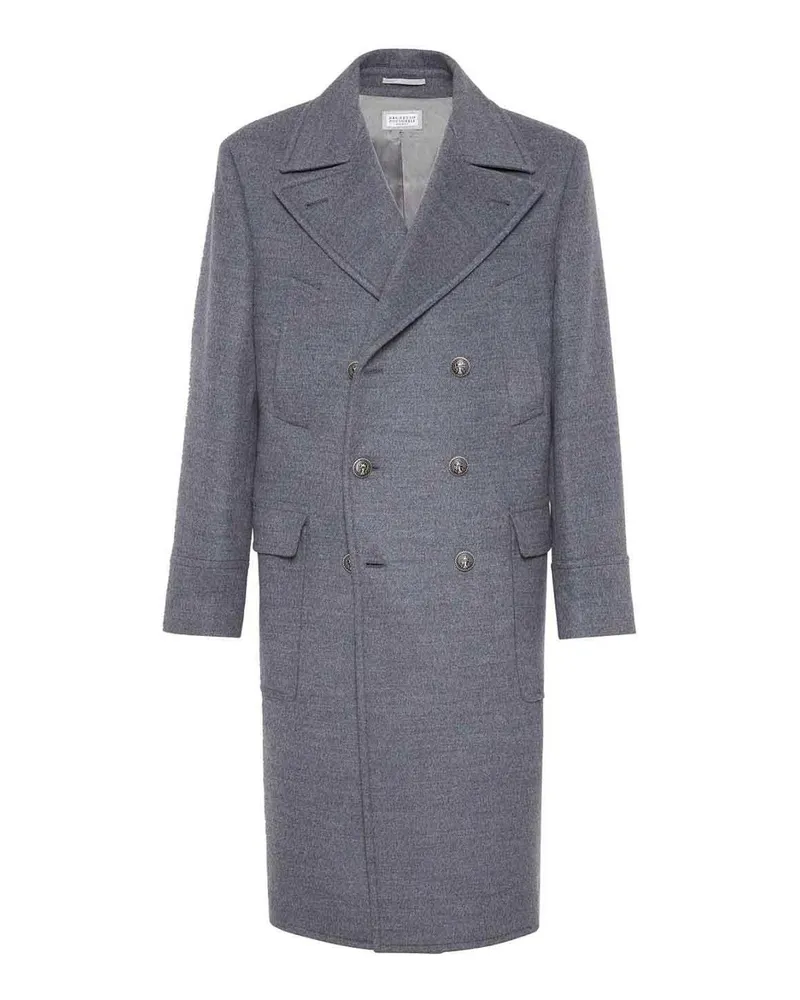 Brunello Cucinelli Kurzer Mantel - Grau Grau