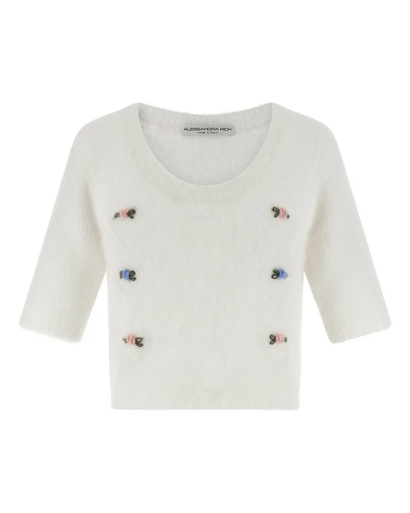 Alessandra Rich Cardigan - Weiß Weiß