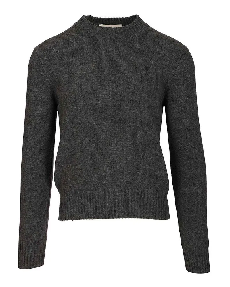 AMI Paris Rundhalspullover - Schwarz Schwarz