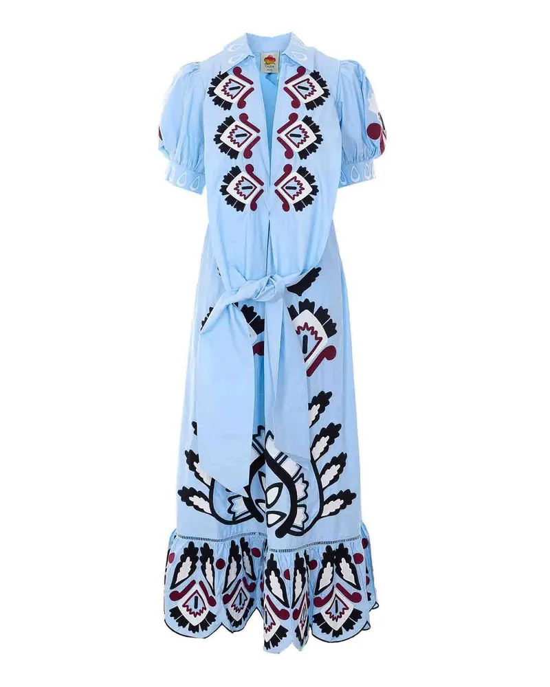 FARM Rio Kurzes Kleid - Blau Blau