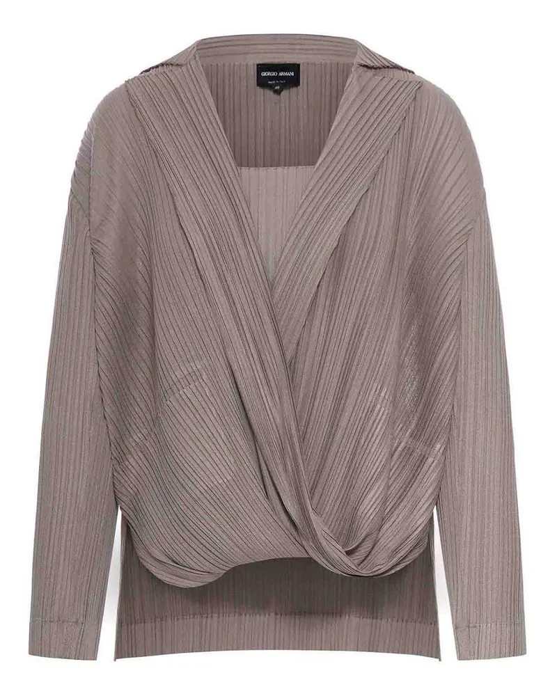 Giorgio Armani Rundhalspullover - Braun Braun