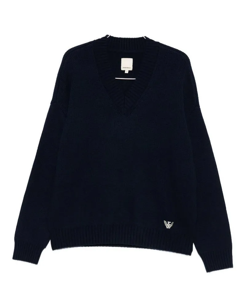 Emporio Armani V-Pullover - Blau Blau
