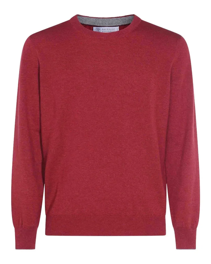 Brunello Cucinelli Rundhalspullover - Rot Rot