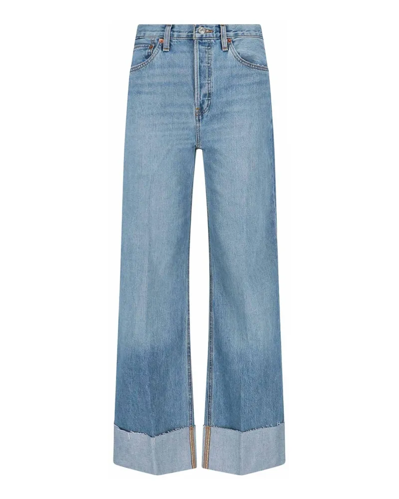 RE/DONE Straight Leg Jeans - Blau Blau