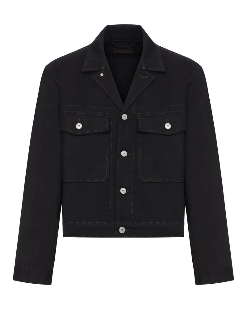 Christophe Lemaire Jeansjacke - Schwarz Schwarz