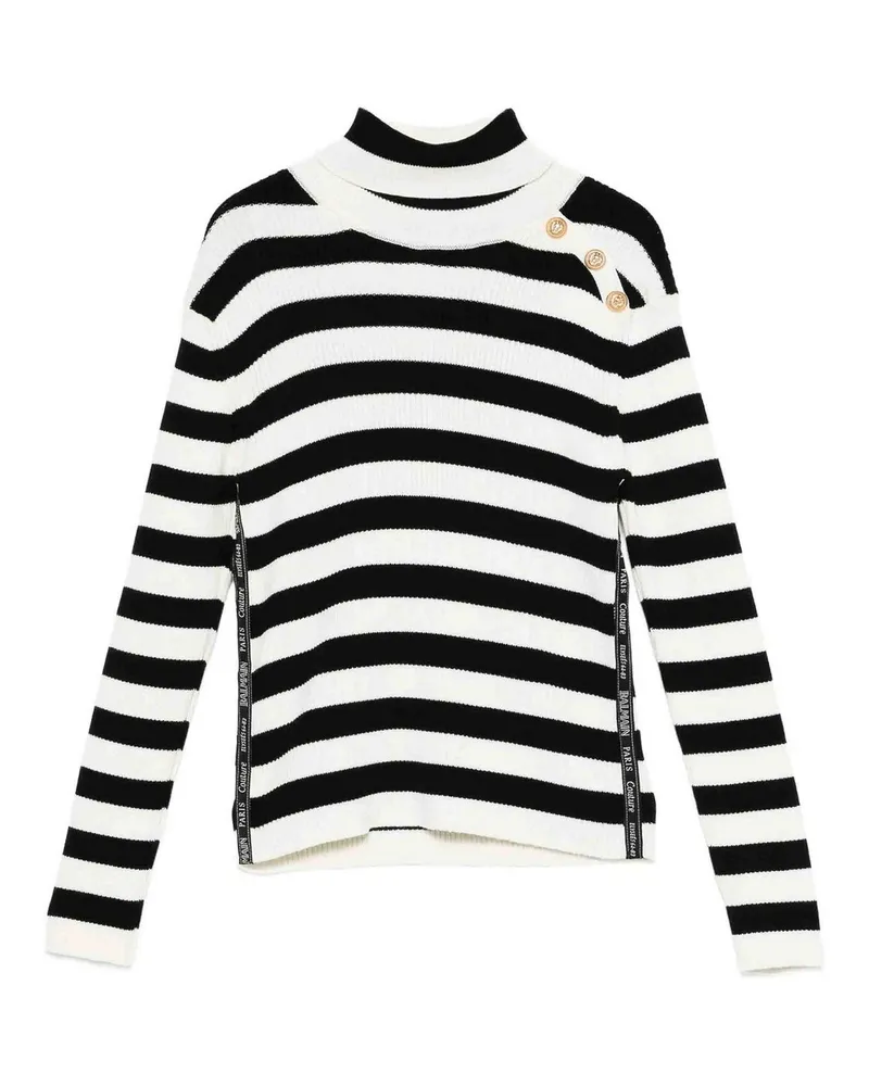 Balmain Rundhalspullover - Creme Creme