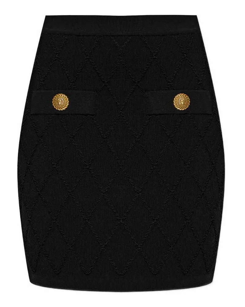 Balmain Minirock - Schwarz Schwarz