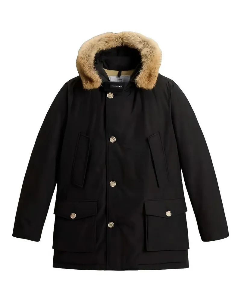 Woolrich Knielanger Mantel - Schwarz Schwarz