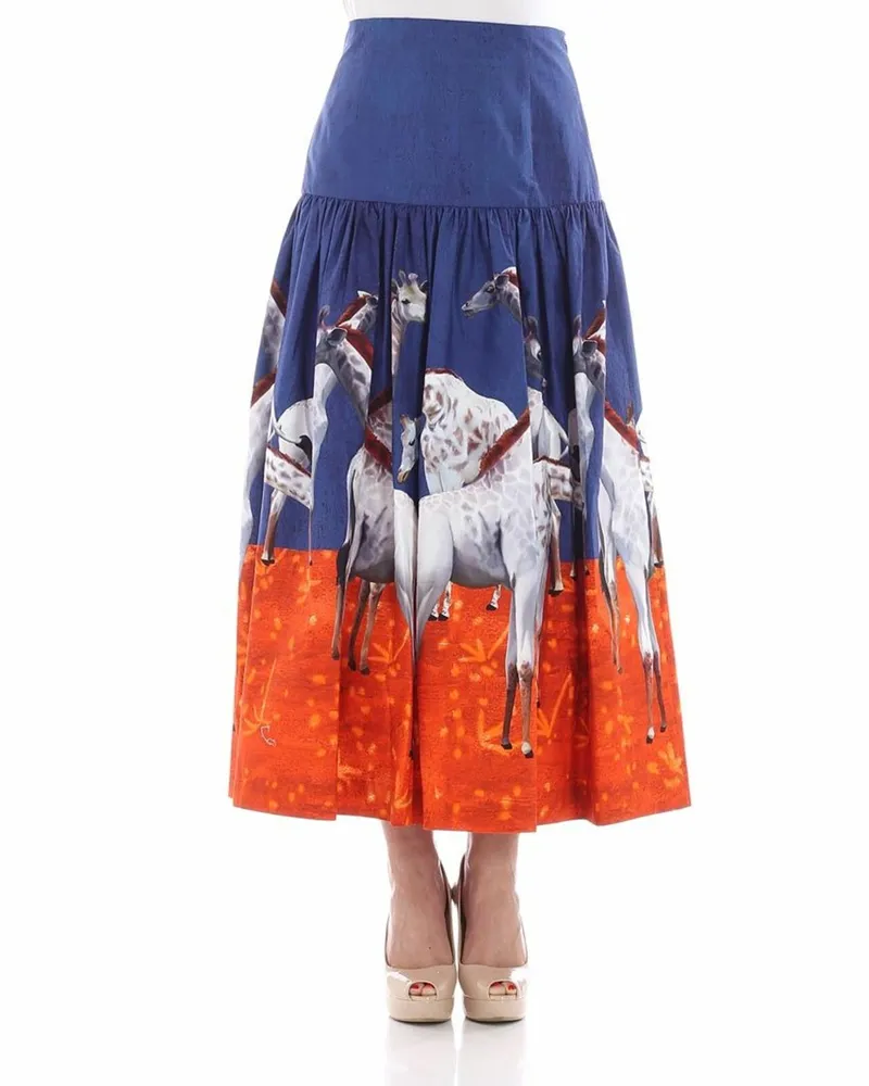 Stella Jean Langer Rock - Blau Blau