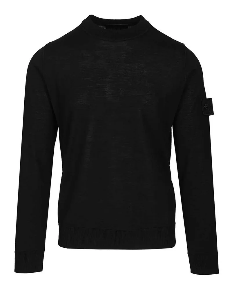Stone Island Rundhalspullover - Schwarz Schwarz