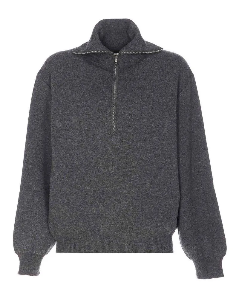 Balenciaga Rundhalspullover - Grau Grau