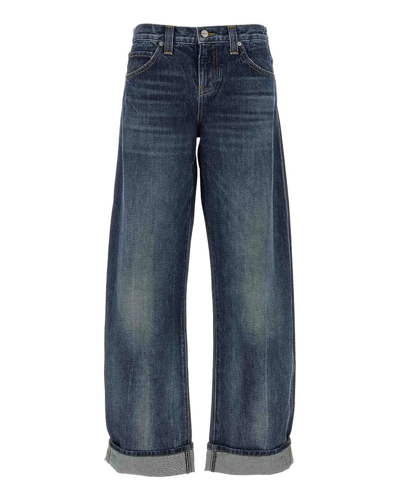 KHAITE Straight Leg Jeans - Blau Blau