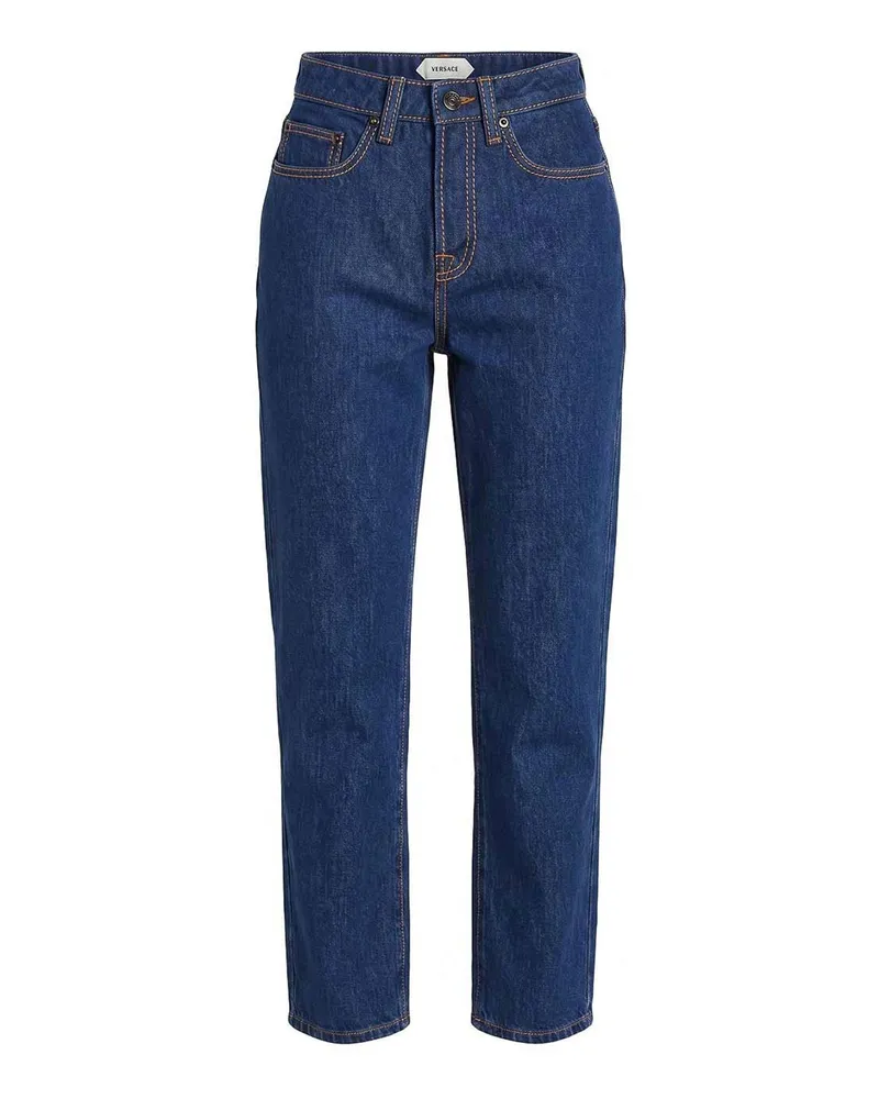 Versace Straight Leg Jeans - Blau Blau