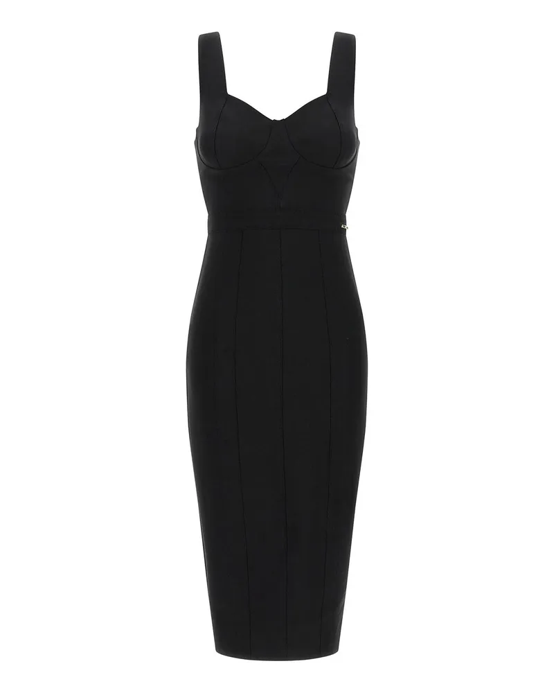 Elisabetta Franchi Knielanges Kleid - Schwarz Schwarz