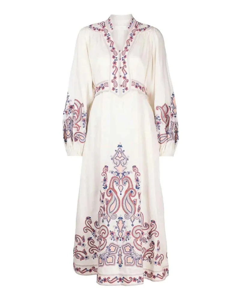 Zimmermann Knielanges Kleid - Beige Beige