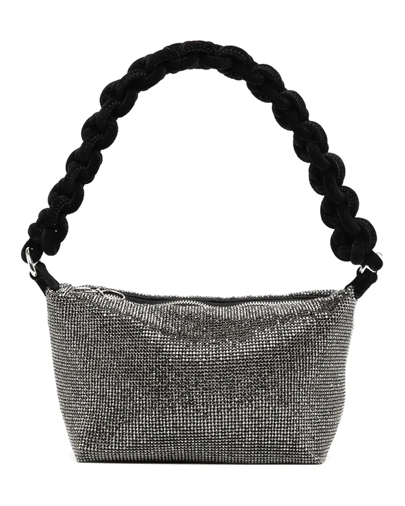 KARA Clutch - Grau Silber