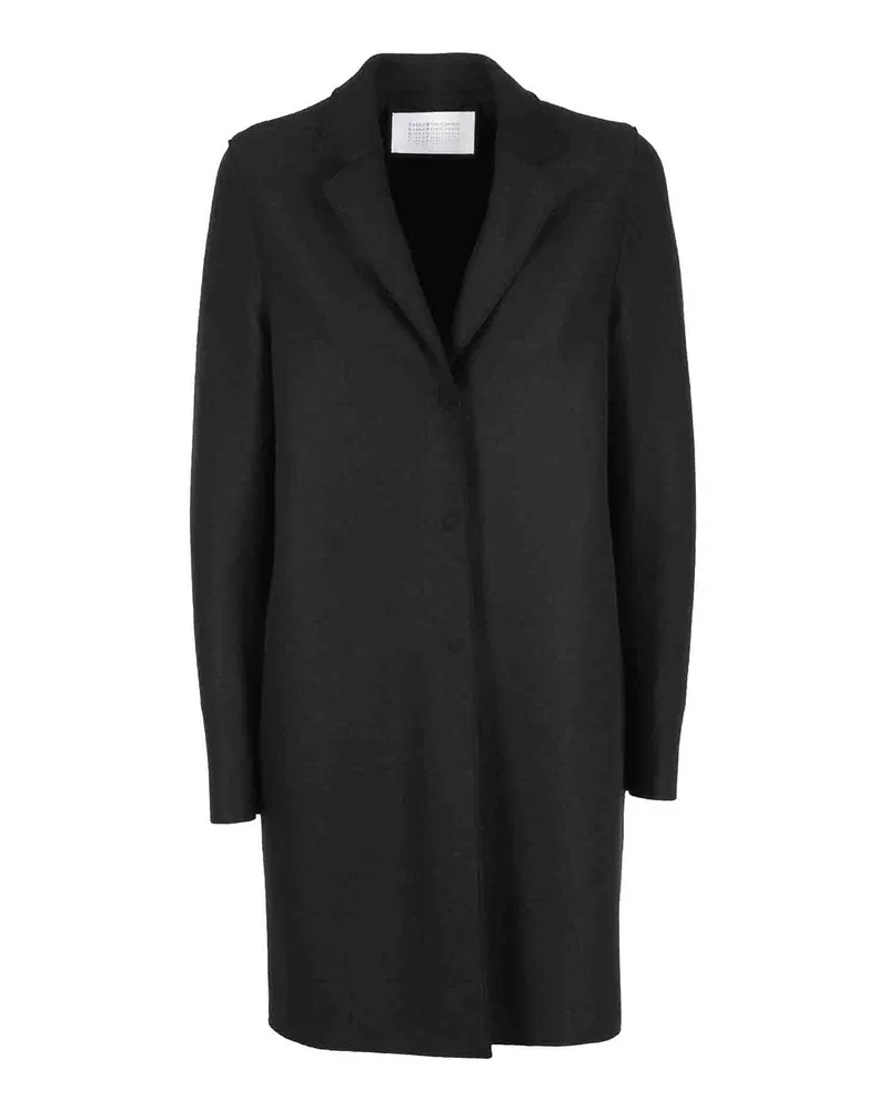 Harris Wharf London Knielanger Mantel - Schwarz Schwarz