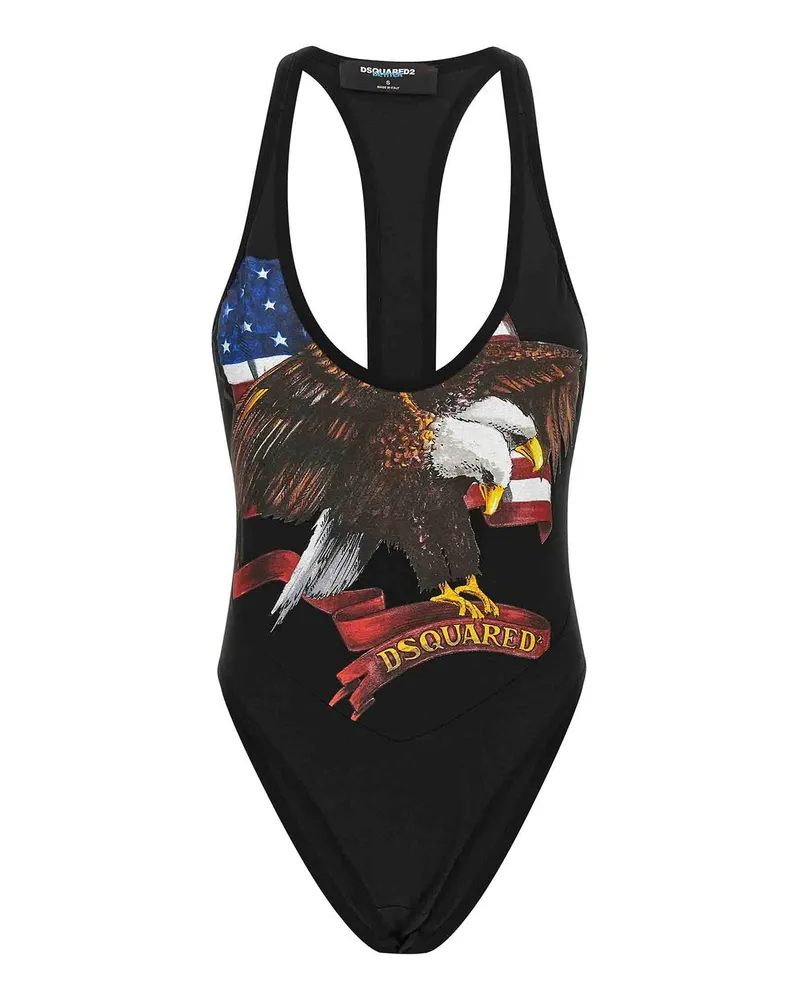 Dsquared2 Top - Schwarz Schwarz