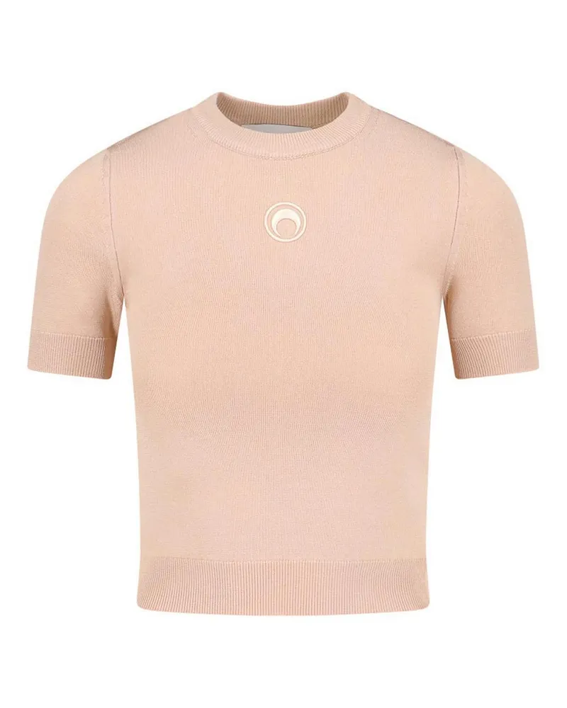 Marine Serre Rundhalspullover - Beige Beige