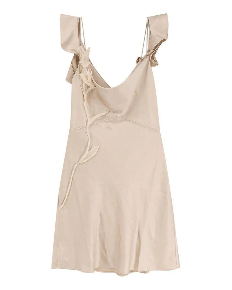 Self-Portrait Knielanges Kleid - Beige Beige