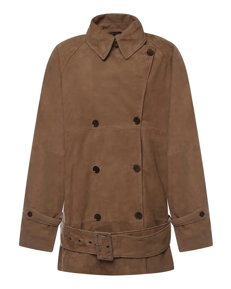 ROTATE Birger Christensen Lederjacke - Beige Beige