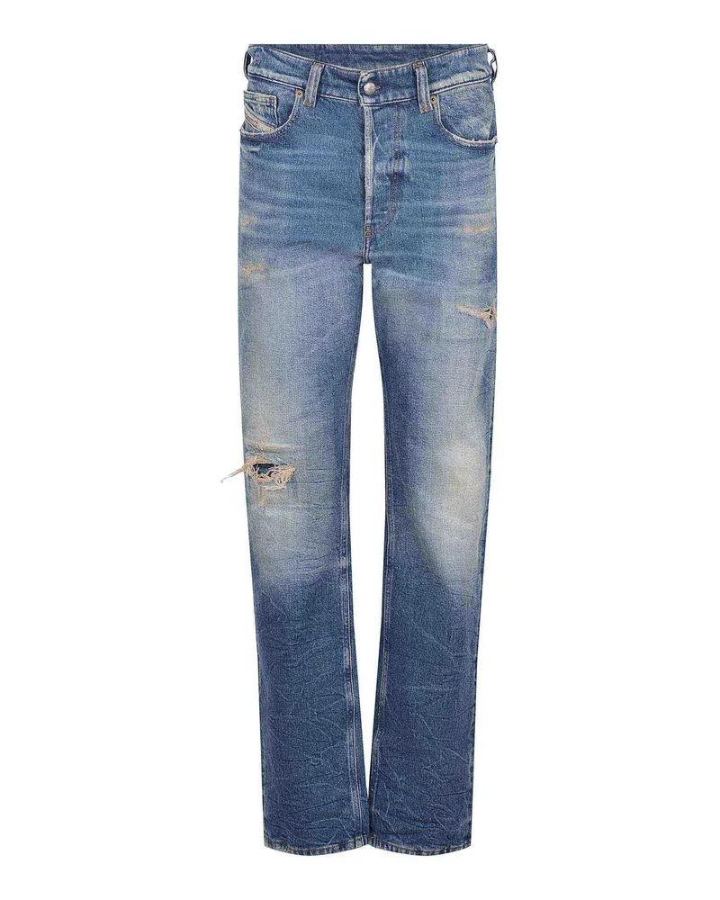 Diesel Straight Leg Jeans - Blau Blau