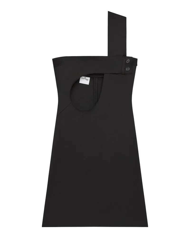 Courrèges Kurzes Kleid - Schwarz Schwarz