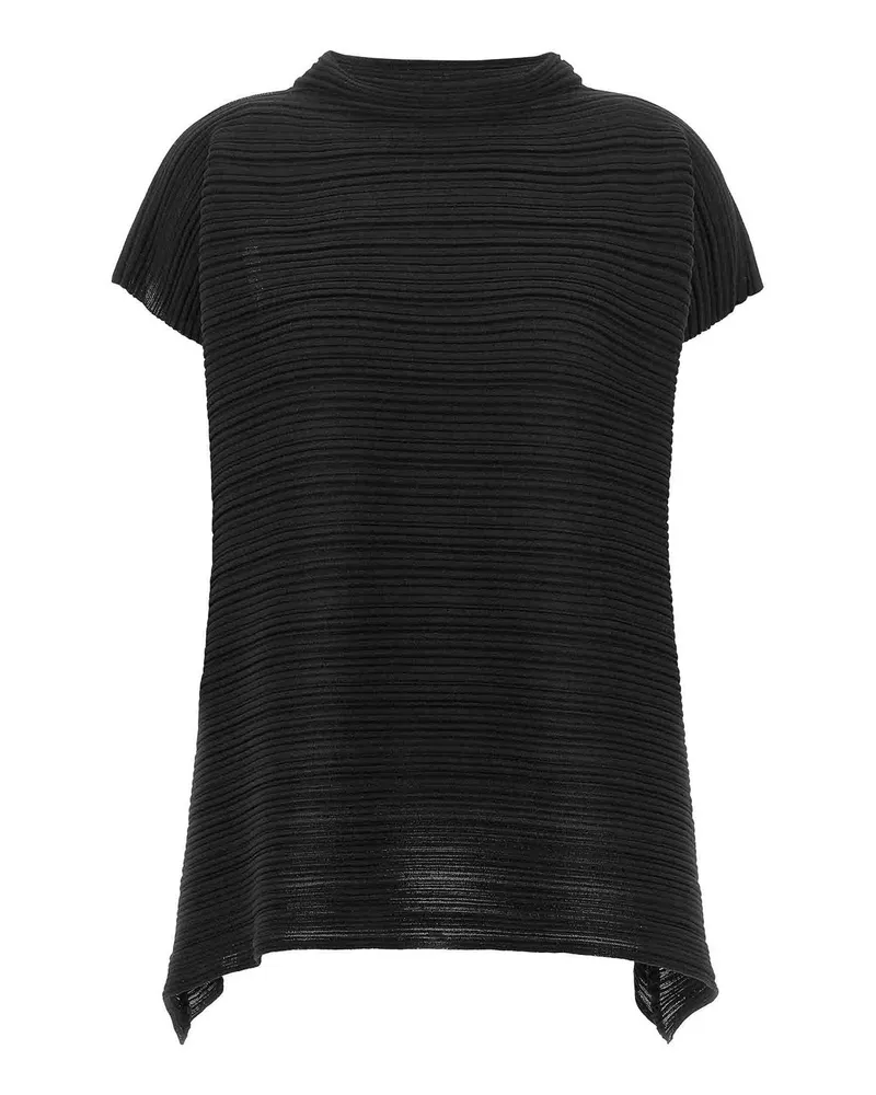 Issey Miyake Bluse - Schwarz Schwarz