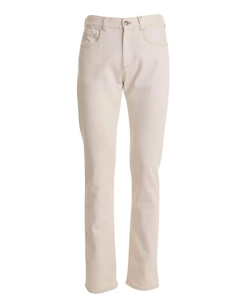Canali Straight Leg Jeans - Weiß Weiß