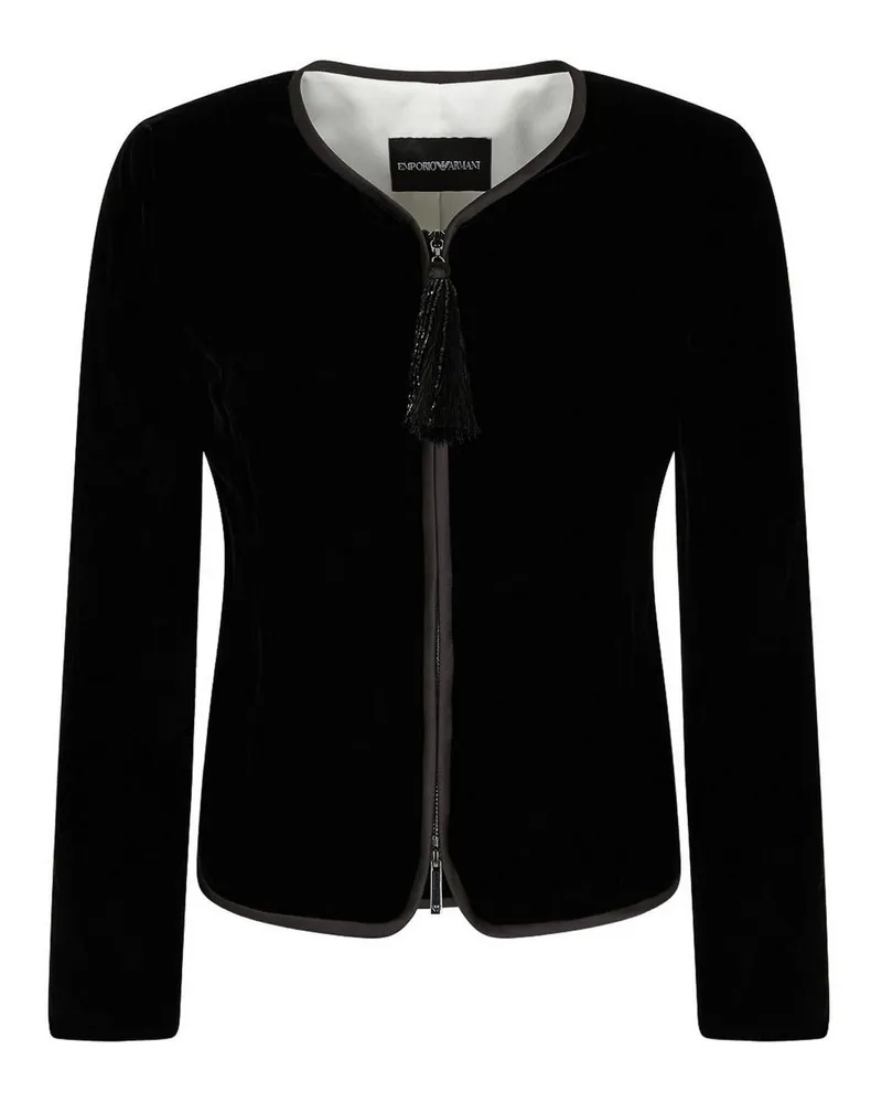 Emporio Armani Rundhalspullover - Schwarz Schwarz