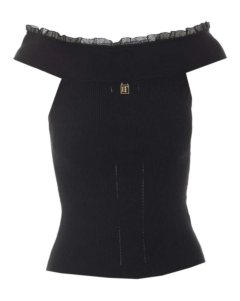Elisabetta Franchi Top - Schwarz Schwarz