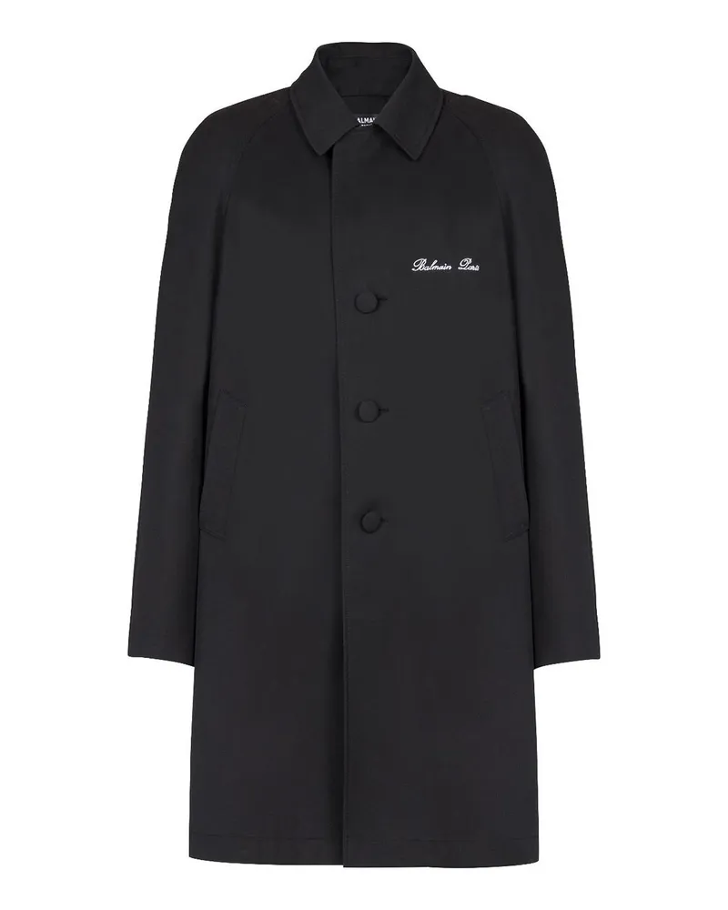 Balmain Kurzer Mantel - Schwarz Schwarz