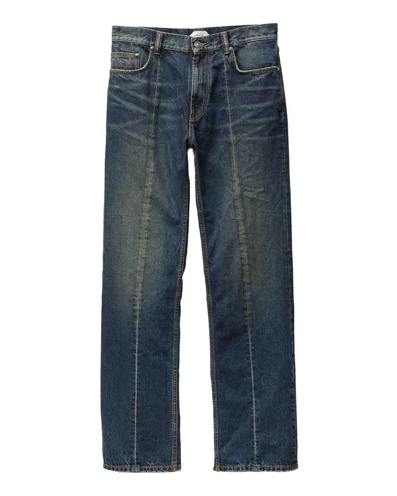 Versace Straight Leg Jeans - Blau Blau