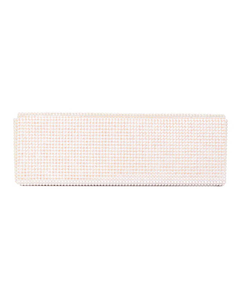 Amina Muaddi Clutch - Grau Weiß