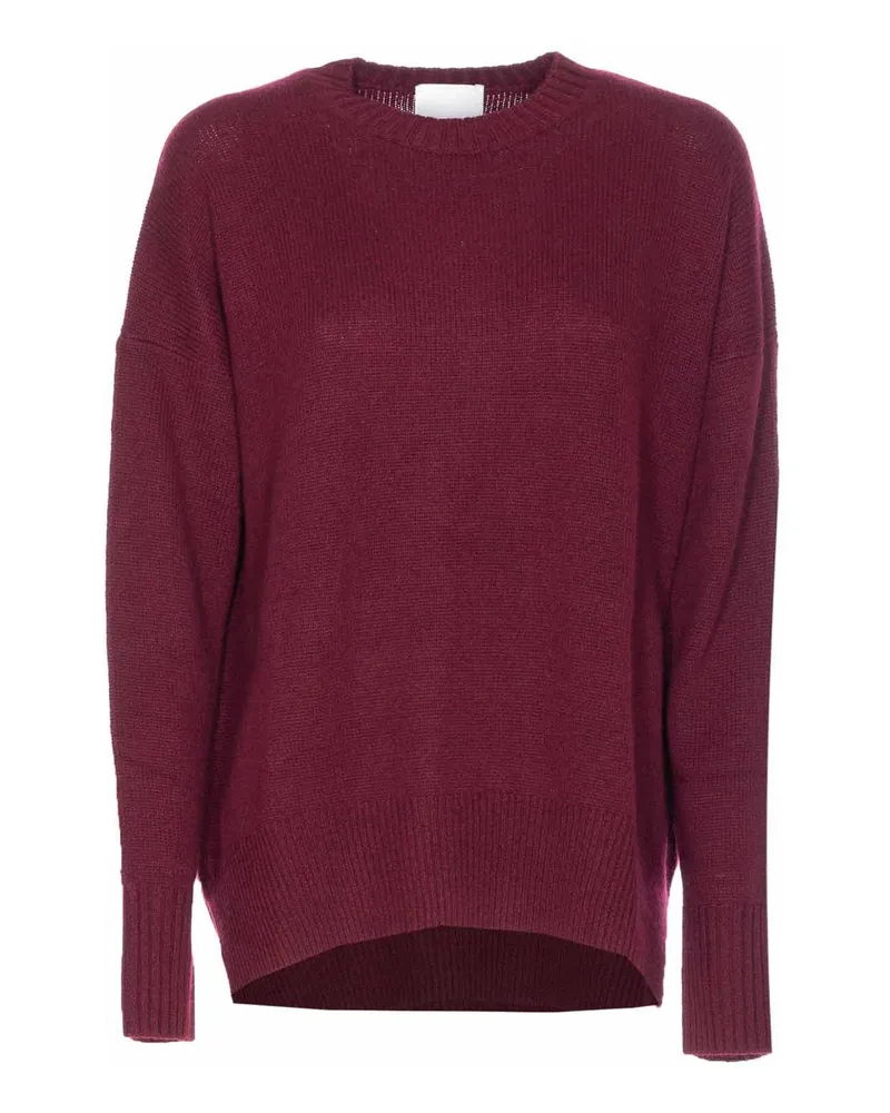 ALLUDE Rundhalspullover - Rot Rot