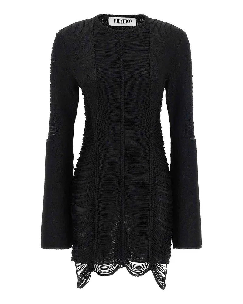 ATTICO Knielanges Kleid - Schwarz Schwarz