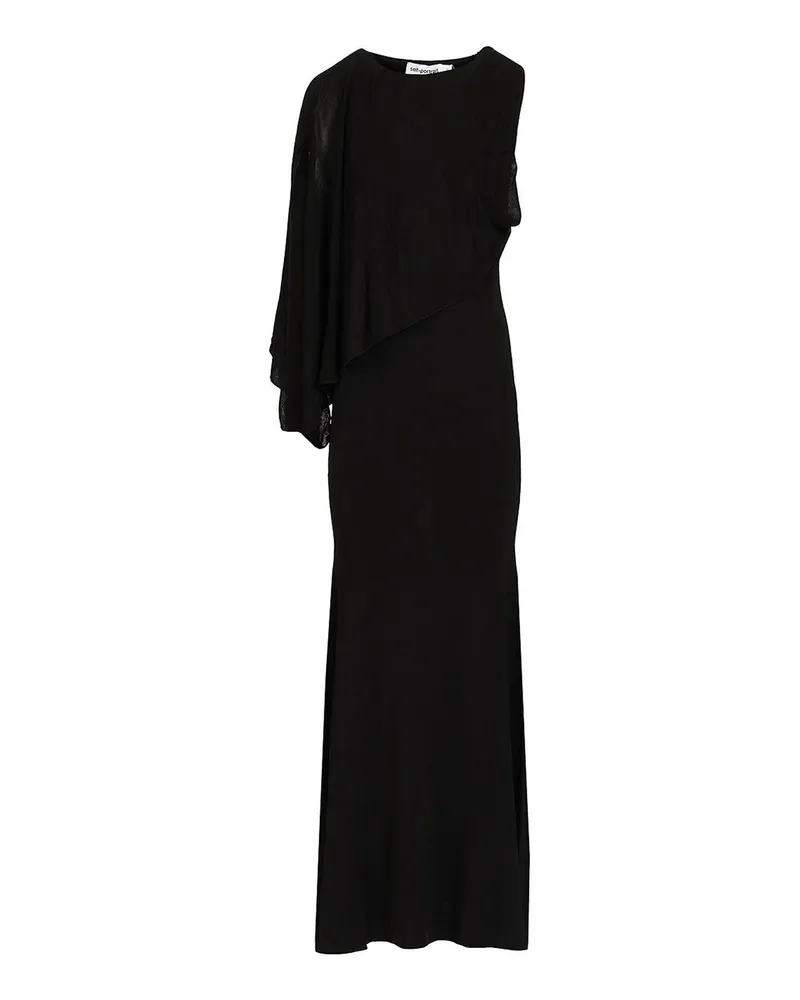 Self-Portrait Maxikleid - Schwarz Schwarz