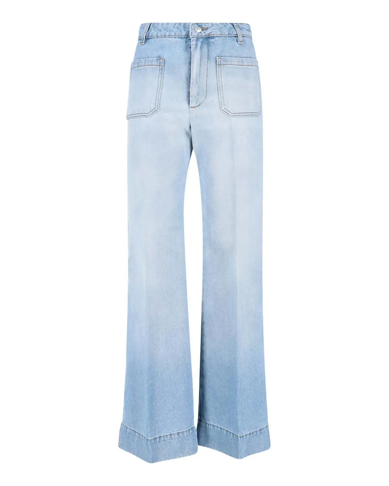 Victoria Beckham Straight Leg Jeans - Blau Blau