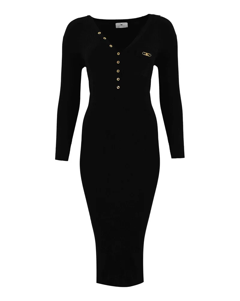 Elisabetta Franchi Knielanges Kleid - Schwarz Schwarz