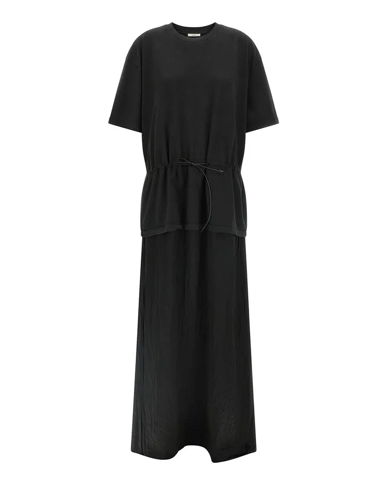 Haikure Knielanges Kleid - Schwarz Schwarz