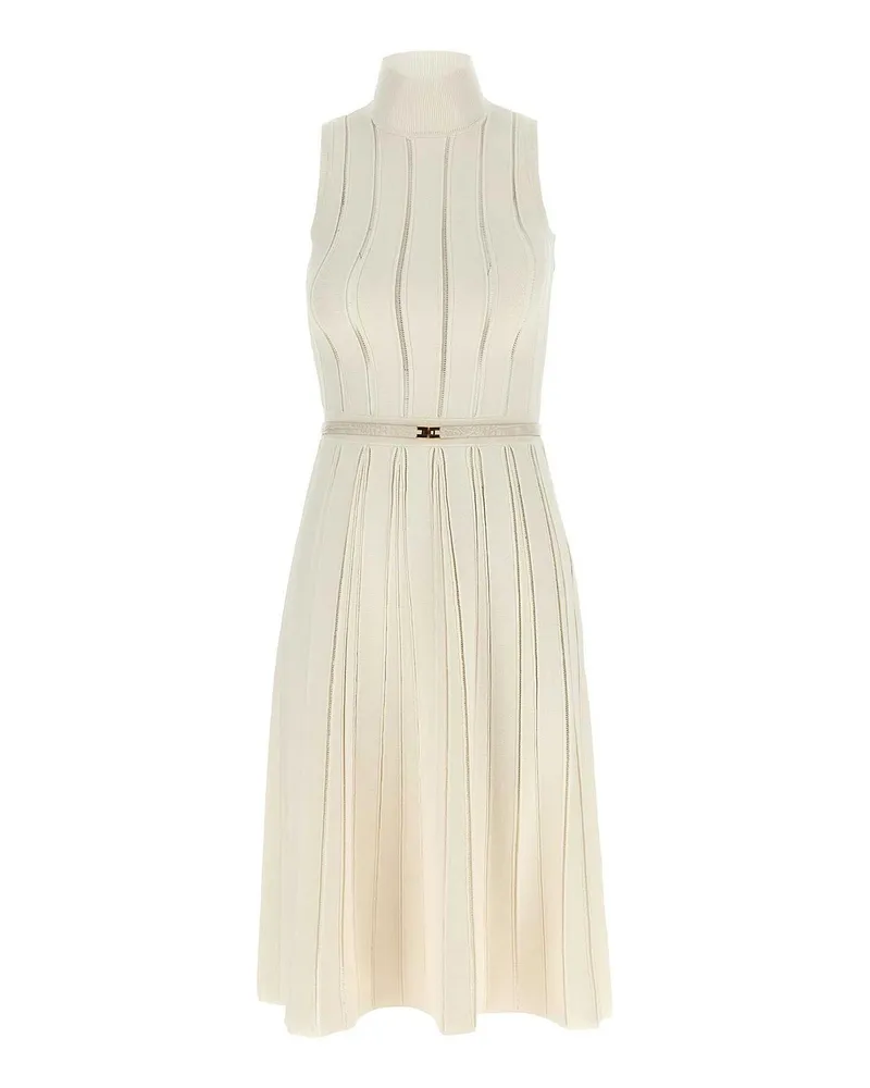 Elisabetta Franchi Knielanges Kleid - Weiß Weiß